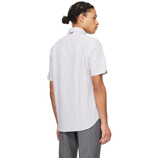 톰브라운 톰브라운 Thom Browne White Striped Shirt 241381M192034