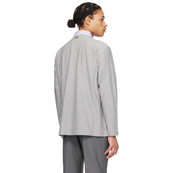 톰브라운 톰브라운 Thom Browne Gray RWB Long Sleeve T-Shirt 241381M213025