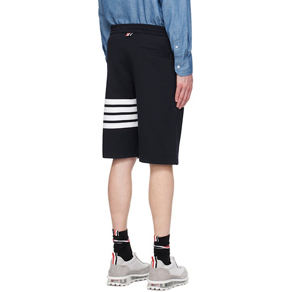 톰브라운 톰브라운 Thom Browne Navy 4-Bar Shorts 242381M193006