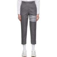 톰브라운 Thom Browne Grey 4-Bar Trousers 221381F087001