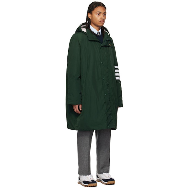 톰브라운 톰브라운 Thom Browne Green 4-Bar Down Coat 232381M176012