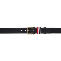 톰브라운 Thom Browne Black Calfskin Pebbled Leather Belt 242381M131000