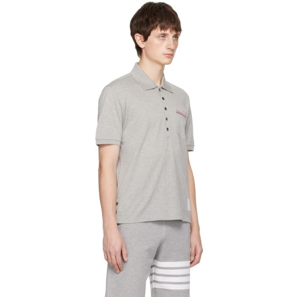 톰브라운 톰브라운 Thom Browne Gray Pocket Polo 231381M212003