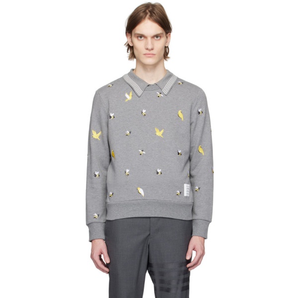 톰브라운 톰브라운 Thom Browne Gray Relaxed Fit Sweatshirt 231381M201013