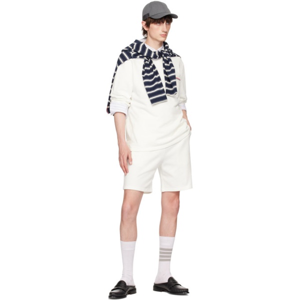 톰브라운 톰브라운 Thom Browne 오프화이트 Off-White Mid-Thigh Shorts 242381M193004