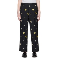 톰브라운 Thom Browne Black Birds & Bees Trousers 231381M191005