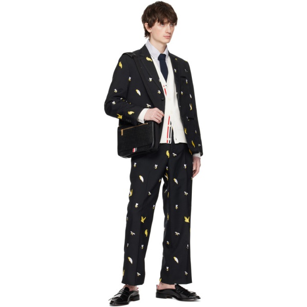 톰브라운 톰브라운 Thom Browne Black Birds & Bees Trousers 231381M191005