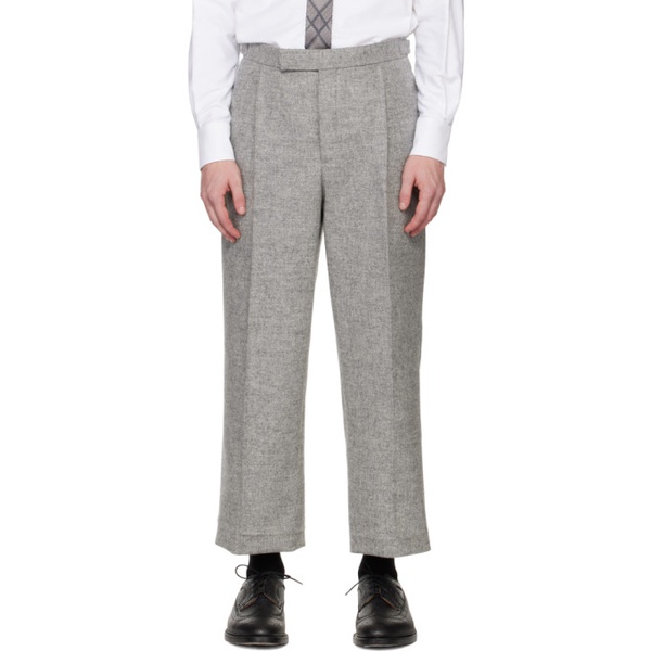 톰브라운 톰브라운 Thom Browne Gray Pleated Trousers 222381M191011