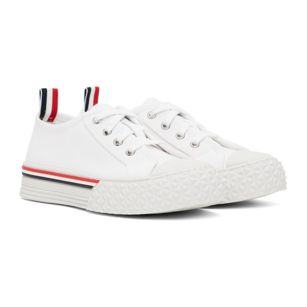 톰브라운 톰브라운 Thom Browne White Collegiate Sneakers 231381F128002