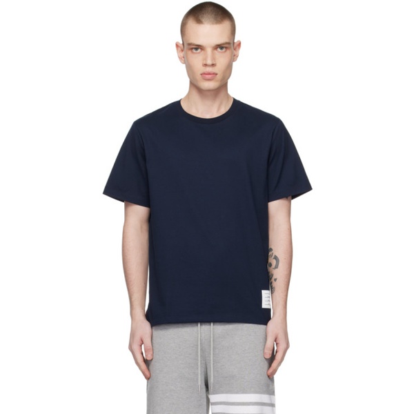 톰브라운 톰브라운 Thom Browne Navy Tennis-Tail T-Shirt 231381M213004