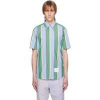 톰브라운 Thom Browne Green Striped Shirt 231381M192033