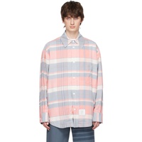 톰브라운 Thom Browne Pink & Blue Oversized Shirt 231381M186008