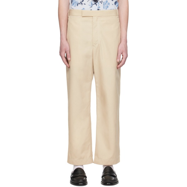 톰브라운 톰브라운 Thom Browne Beige Unconstructed Trousers 242381M191000