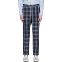 톰브라운 Thom Browne Navy Check Trousers 242381M191002