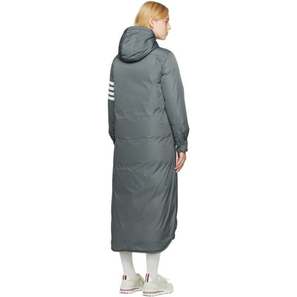 톰브라운 톰브라운 Thom Browne Gray 4-Bar Down Coat 222381F061004