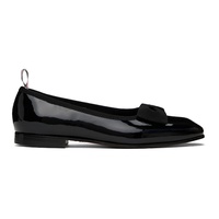 톰브라운 Thom Browne Black Soft Patent Opera Ballerina Flats 242381F118000