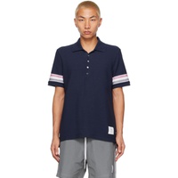 톰브라운 Thom Browne Navy RWB Stripe Polo 231381M186022