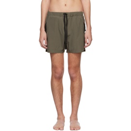 Thom/krom Khaki Pocket Swim Shorts 241974M208000