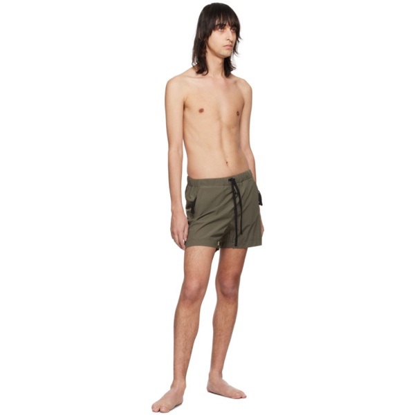  Thom/krom Khaki Pocket Swim Shorts 241974M208000