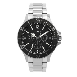 Timex MEN'S Harborside Stainless Steel Black Dial Watch TW2U13100