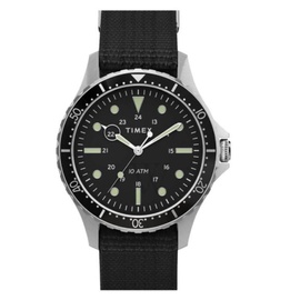 Timex MEN'S Navi XL Fabric Black Dial Watch TW2T75600