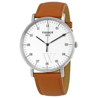 Tissot MEN'S T-Classic Everytime Brown Leather Silver Dial T109.610.16.037.00