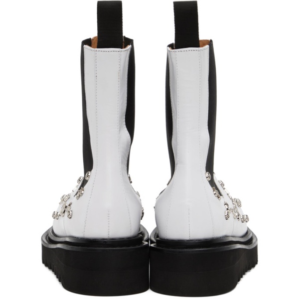  토가 풀라 토가 Toga Pulla White Embellished Boots 231492F113002