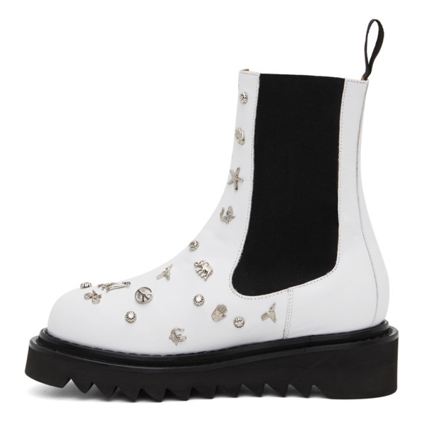  토가 풀라 토가 Toga Pulla White Embellished Boots 231492F113002