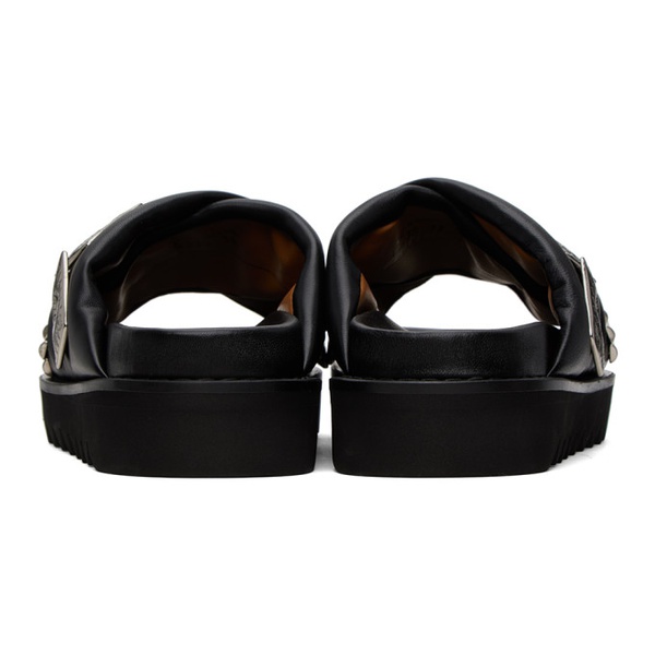  토가 비릴리스 토가 비릴리스 SSENSE Exclusive Black Leather Slippers 241688M234001