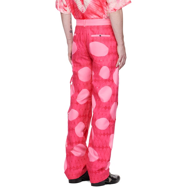  Tokyo James Pink Lace Cutout Trousers 231314M191033