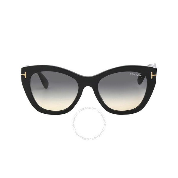 톰포드 톰포드 Tom Ford Cara Smoke Gradient Cat Eye Ladies Sunglasses FT0940 01B 56