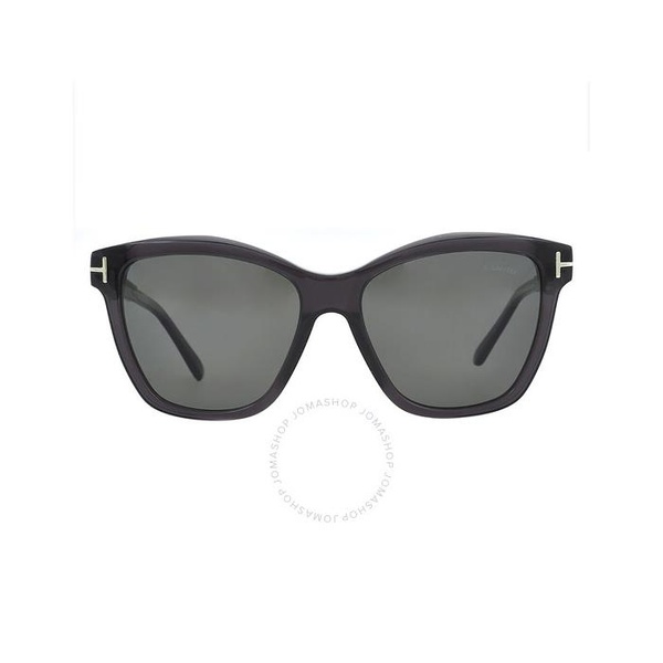 톰포드 톰포드 Tom Ford Lucia Polarized Smoke Butterfly Ladies Sunglasses FT1087 05D 54