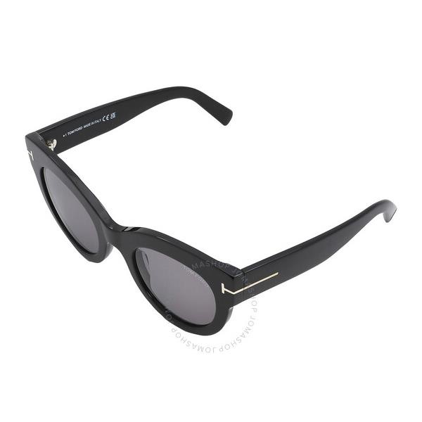 톰포드 톰포드 Tom Ford Lucilla Smoke Mirror Cat Eye Ladies Sunglasses FT1063 01C 51