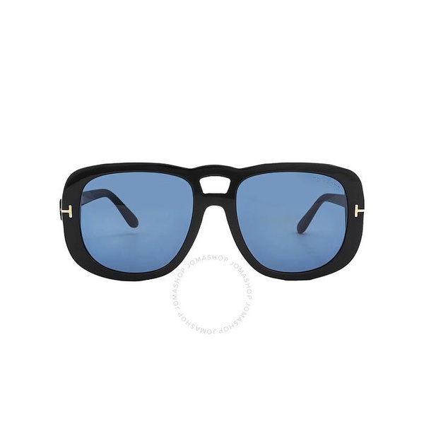 톰포드 톰포드 Tom Ford Billie Blue Pilot Ladies Sunglasses FT1012 01V 56
