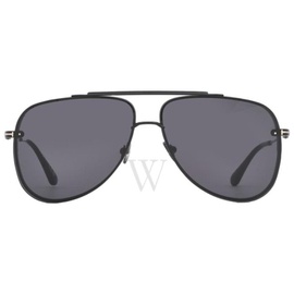톰포드 Tom Ford Leon 62 mm Shiny Black Sunglasses FT1071 01A 62