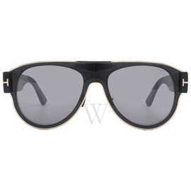 톰포드 Tom Ford Lyle 58 mm Shiny Black Sunglasses FT1074 01C 58
