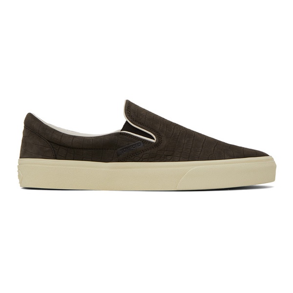 톰포드 톰포드 TOM FORD Brown Jude Slip-On Sneakers 241076M237004