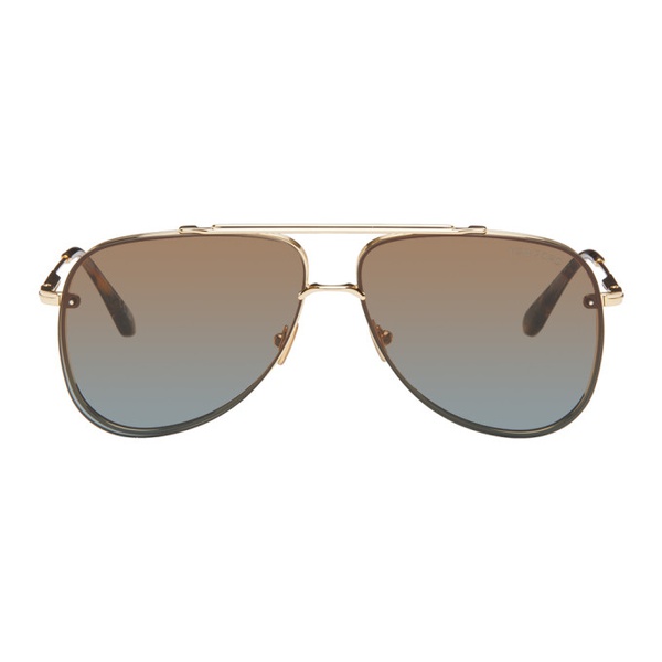 톰포드 톰포드 TOM FORD Gold Leon Sunglasses 241076M134013