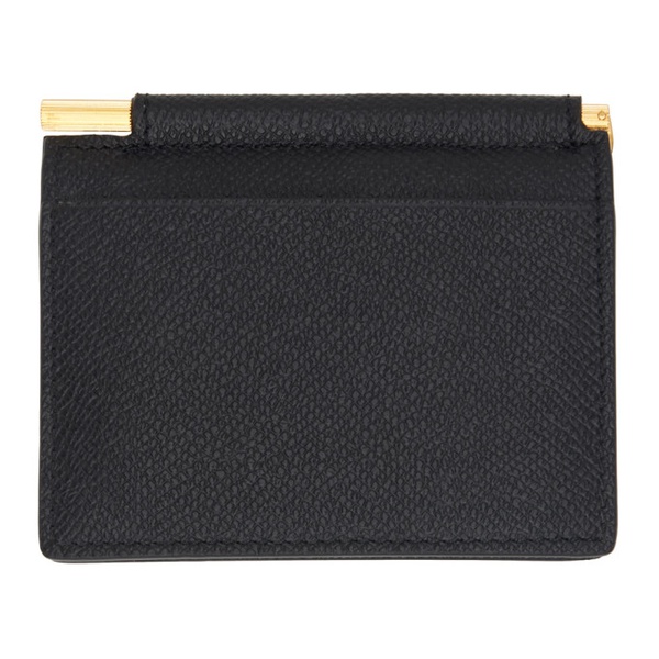 톰포드 톰포드 TOM FORD Black Folding Money Clip Card Holder 241076M163028