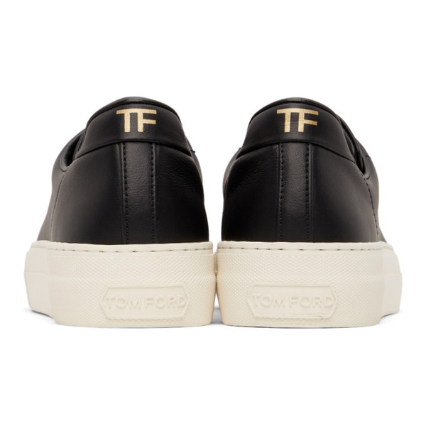 톰포드 톰포드 TOM FORD Black Grace Low-Top Sneakers 221076F128001