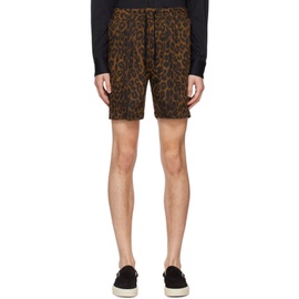 톰포드 TOM FORD Brown Leopard Shorts 231076M193022