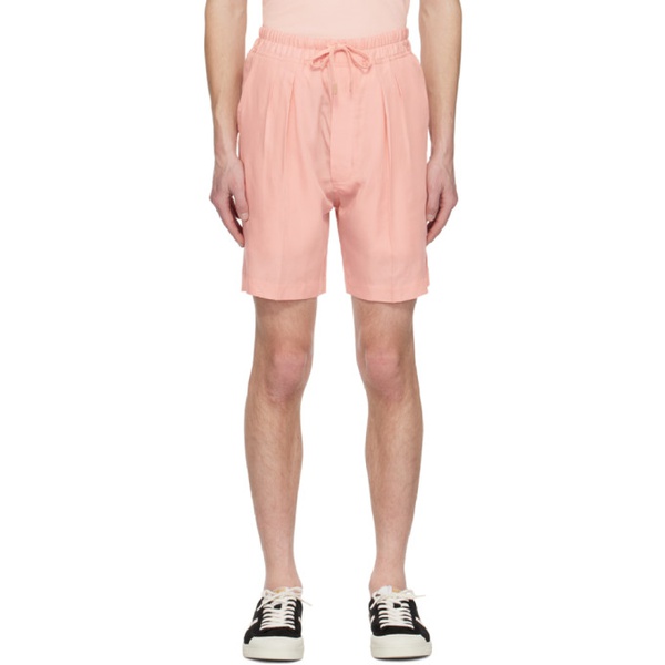 톰포드 톰포드 TOM FORD Pink Pleated Shorts 231076M193018