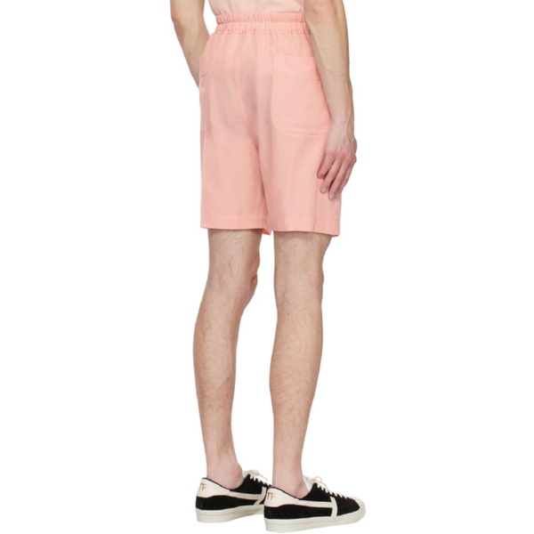 톰포드 톰포드 TOM FORD Pink Pleated Shorts 231076M193018