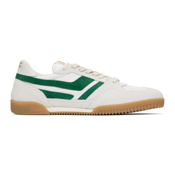 톰포드 톰포드 TOM FORD Green & White Jackson Sneakers 232076M237012