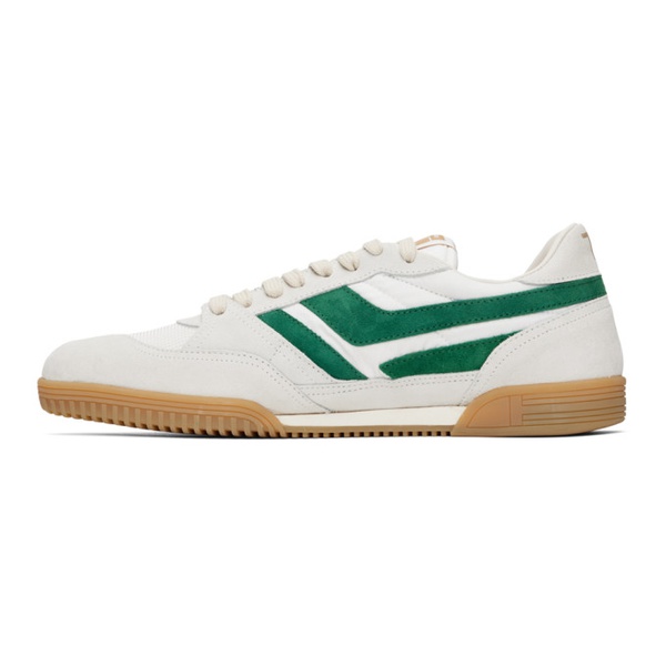 톰포드 톰포드 TOM FORD Green & White Jackson Sneakers 232076M237012