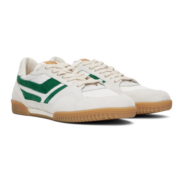 톰포드 톰포드 TOM FORD Green & White Jackson Sneakers 232076M237012