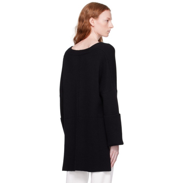 톰포드 톰포드 TOM FORD Black Droptail Sweater 231076F100000