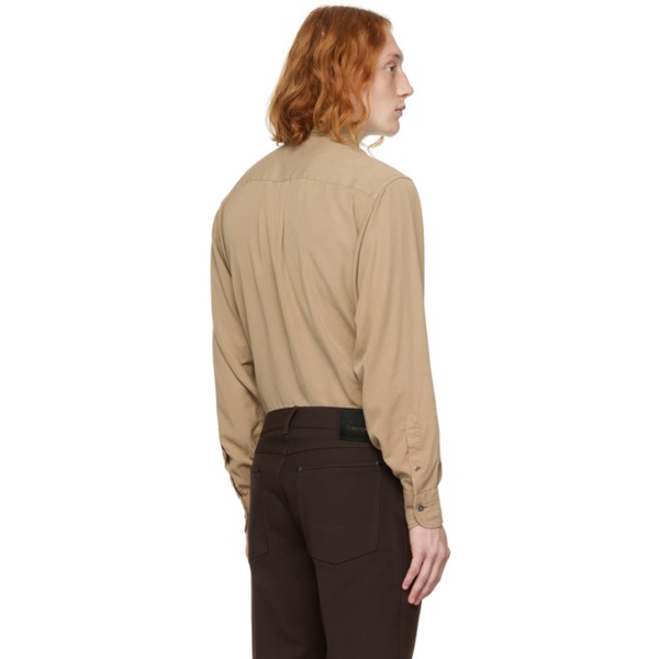 톰포드 톰포드 TOM FORD Khaki Garment-Dyed Leisure Shirt 222076M192014