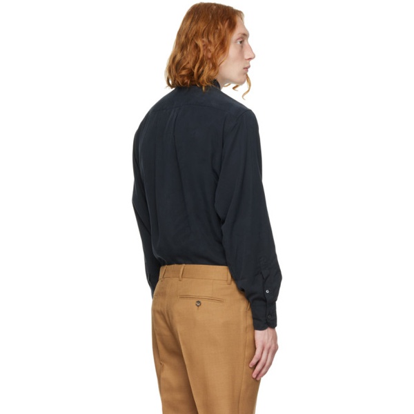 톰포드 톰포드 TOM FORD Navy Garment-Dyed Leisure Shirt 222076M192015