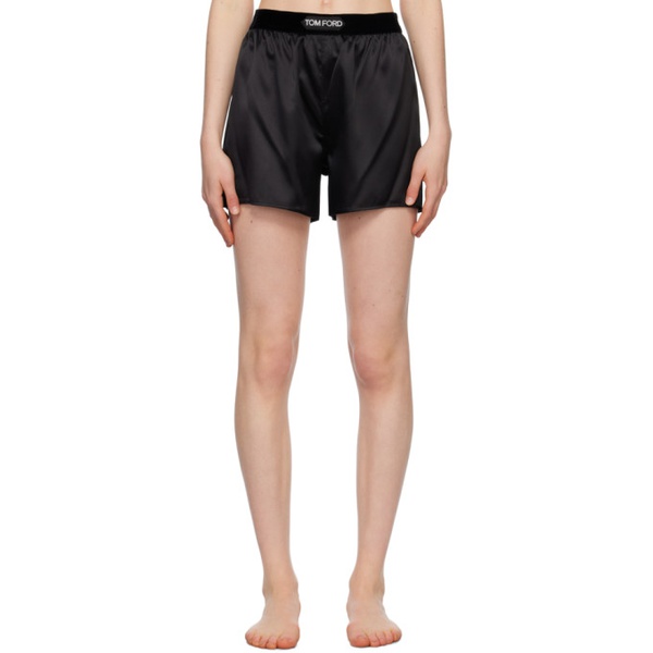 톰포드 톰포드 TOM FORD Black Boxer Shorts 232076F072006